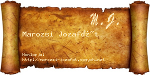 Marozsi Jozafát névjegykártya